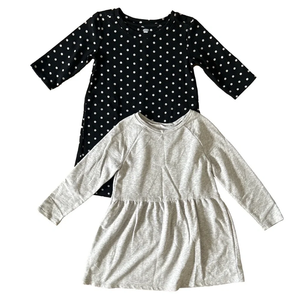 Old Navy Stylish Black and Gray Kids Dresses Set size Small 6-7